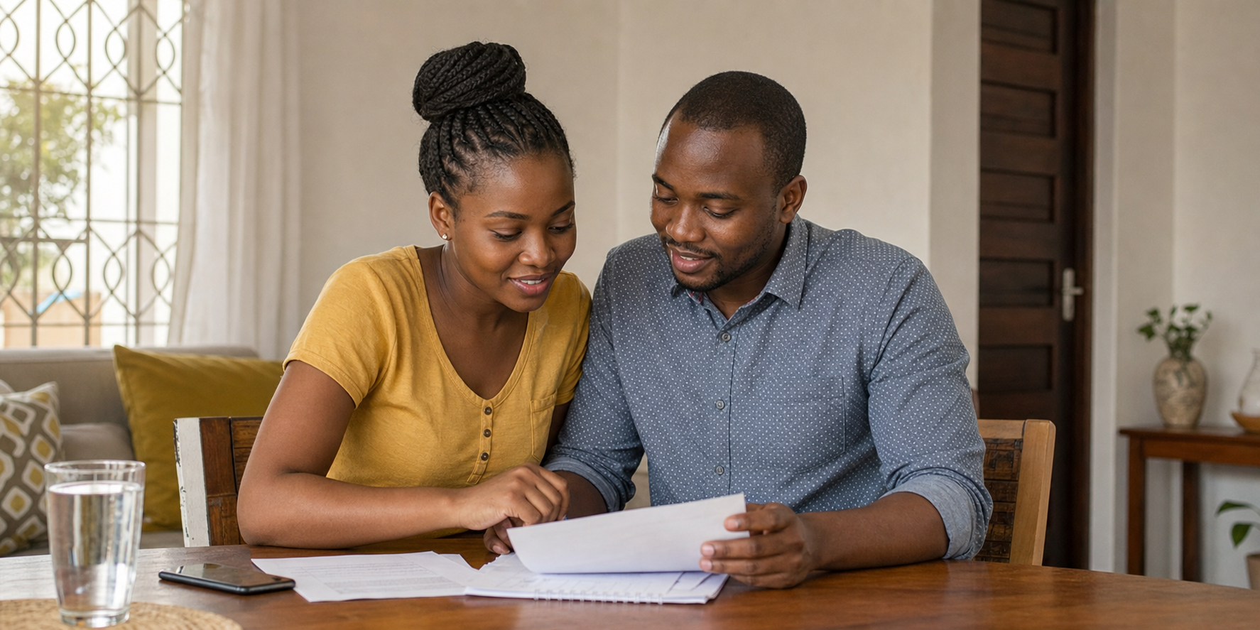 Tanzanian couple planning their finances